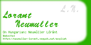 lorant neumuller business card